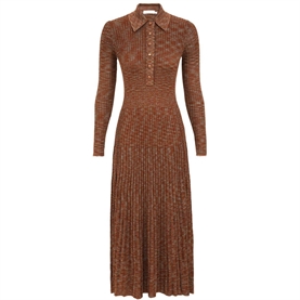 Zimmermann Mouline Midi Kjole, Chocolate Multi